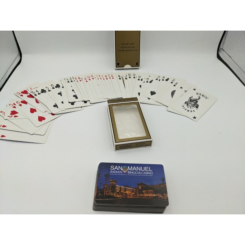 PLAYING CARDS Casino Souvenir X 2 San Manuel Indian Bingo & Casino California